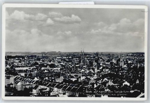 Aachen Stadtblick, Pulverturm, Fotokarte, Sonderstempel