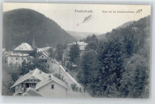 Friedrichroda Blick auf die Schwizerstraße
