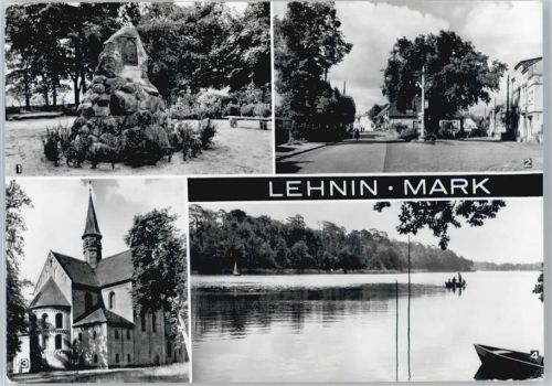 Lehnin Willibald-Alexis-Stein, Otto-Nuschke-Platz, Klosterkirche, Gohlitzsee