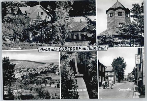 Cursdorf Thalmühle, Cursdorf, Jugend-Schanze, Meuselbacher Kuppe, Ortsstraße