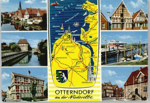 Otterndorf Karte Meer Fluss Hafen