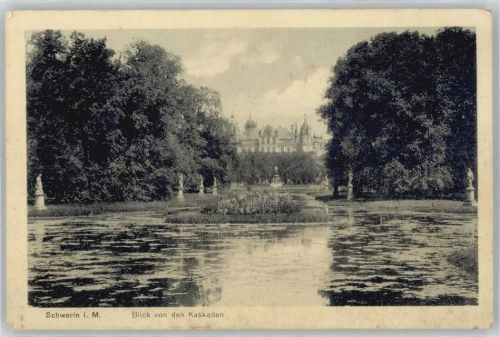 Schwerin Blick von den Kaskaden, Schloß