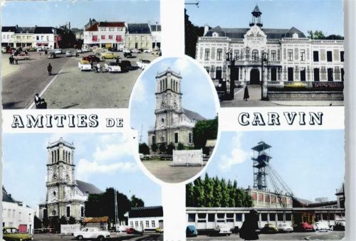 Carvin Kirche, turm, Parkplatz, Schloss