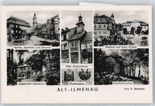 Ilmenau Kirche, Apotheke, Brunnen, Rathaus, Schloß, Gabelbach