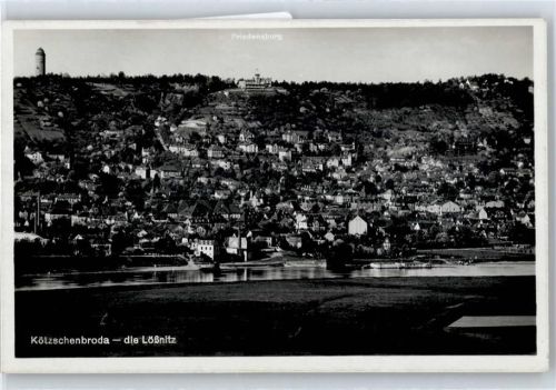 Kötzschenbroda Blick zur Friedensburg