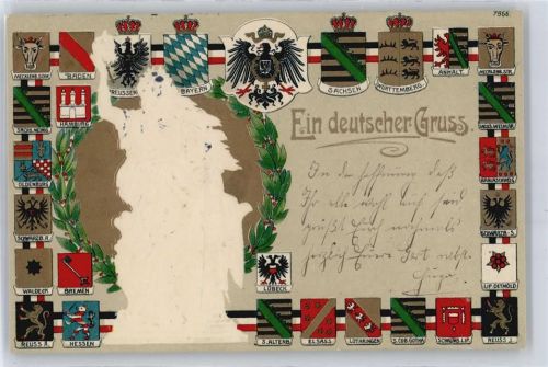 deutscher Gruss , Prägedruck