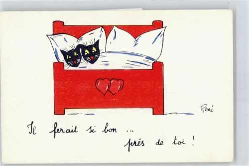 Rene , Katzen im Bett