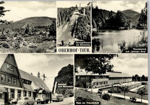 Oberhof Sprungschanze, Bahnhof, Haus der GFReundschaft, Pfanntalsteich