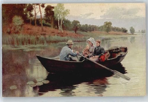 No.546 , Berthold Genzmer , Späte Heimfahrt Deutsche Kunst