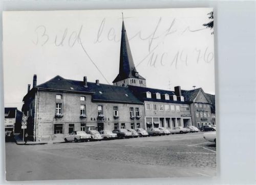 Schöppenstedt Foto mit Negativ, Rathaus, Blick zur Kirche