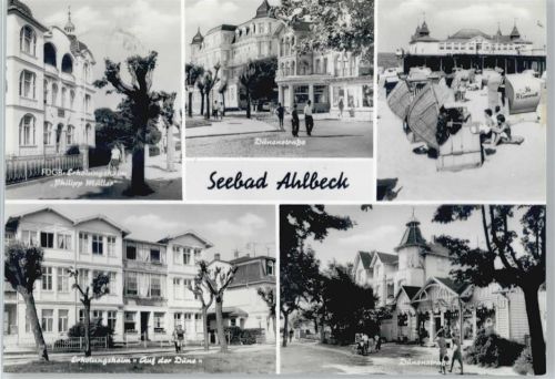 Ahlbeck FDGB-Erholungsheim Phillipp Müller, Erholungsheim Auf der Düne, Dünenstraße, Strand
