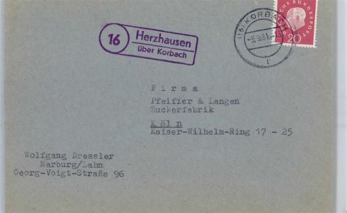 Herzhausen Landpoststempel