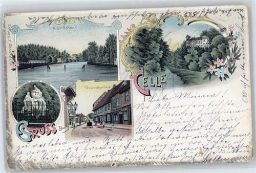 Celle Westcellertorstraße, Karolinen-Mathilde-Denkmal, Aller, Blick von Magnusbrücke