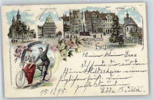 Hildesheim Dom, Knochenhauer-Amtshaus, Marktplatz, 1000-jähriger Rosenstock, Tandem-Fahrrad