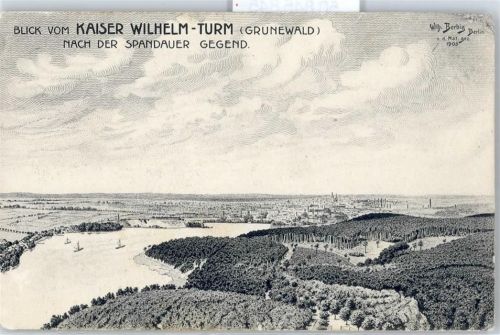10115 W1000 Grunewald - Blick vom Kaiser-Wilhelm-Turm Richtung Spandau