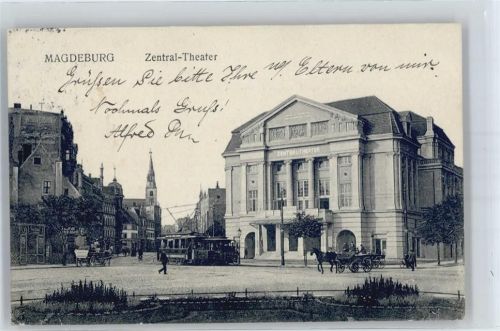 Magdeburg Zentral Theater , Strassenbahn