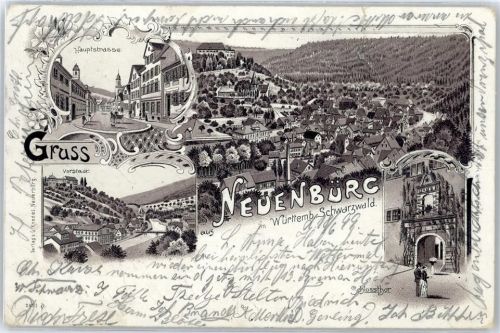 Neuenbürg Hauptstraße, Vorstadt, Gesamtansicht