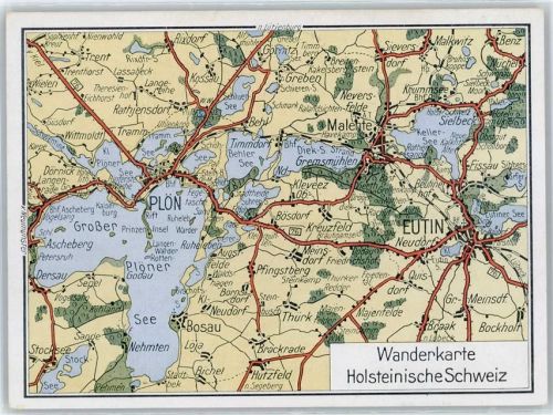 Plön Wanderkarte Holsteinische Schweiz