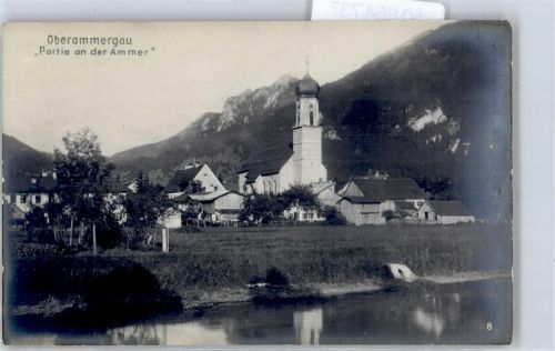 Oberammergau Teilansicht, Kirche