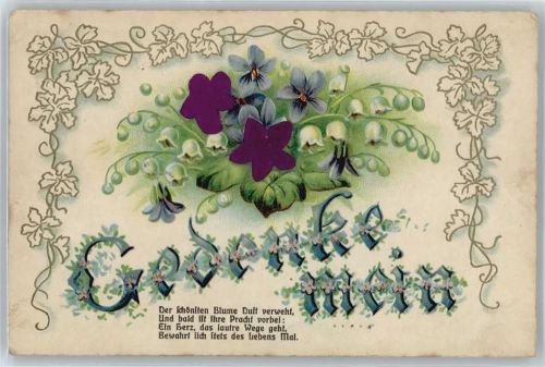 Blumen , Prägedruck