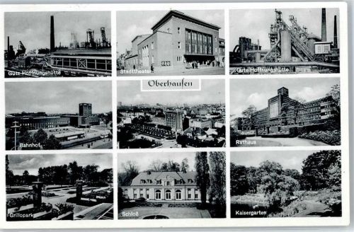 Oberhausen Gute Hoffnungshütte, Bahnhof, Grillopark, Schloss, rathaus, Kaisergarten