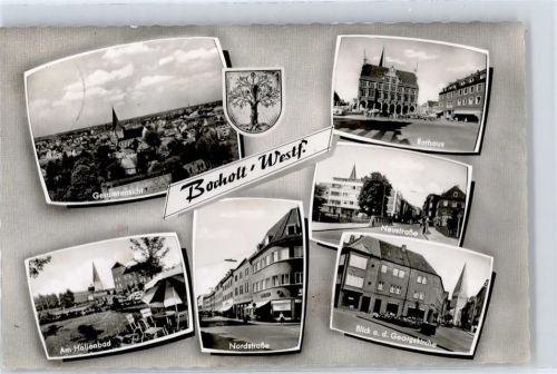 Bocholt Rathaus, Neustraße, Kirche, Nordstraße, Am Schwimmbad