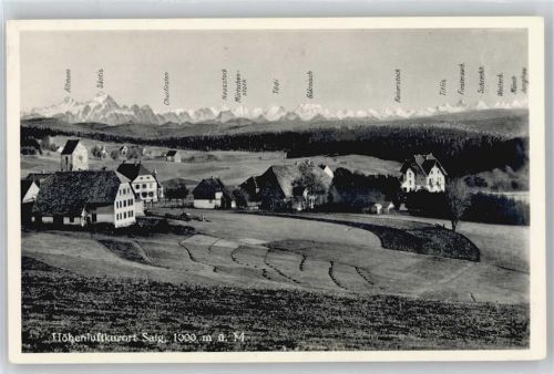 Saig Blick zum Bergpanorama