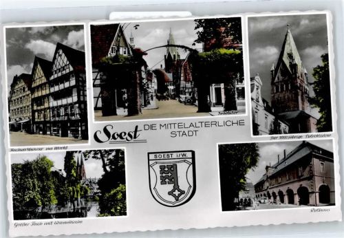 Soest Fachwerkhäuser am Markt, Dom, Rathaus, Jakobitor, Kirche