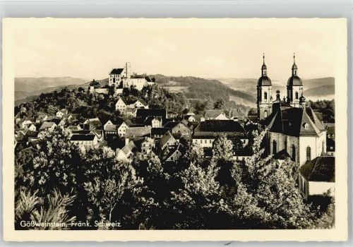 Gößweinstein 1930 - 1940 Kirche Burg Teilansicht