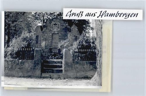 Hambergen Foto mit Negativ, Ehrenmal