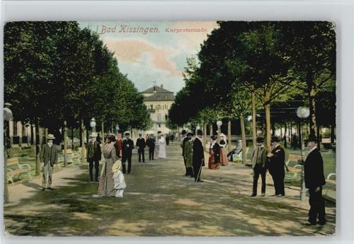 Bad Kissingen 1908 Schöne AK Kurpromenade
