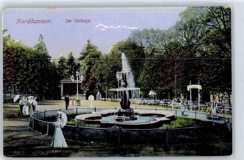 99734 O5500 Nordhausen , Thür - Im Gehege, Springbrunnen