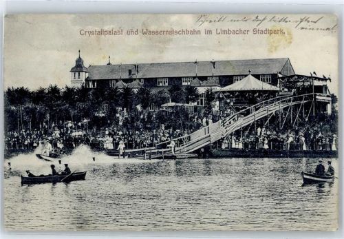Limbach-Oberfrohna Crystallpalast und Wasserrutschbahn im Stadtpark, Volksfest