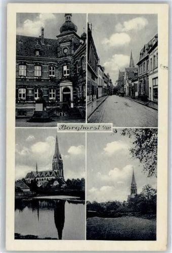 48565 W4430 Borghorst , Westf - Kirche, Ortspartie
