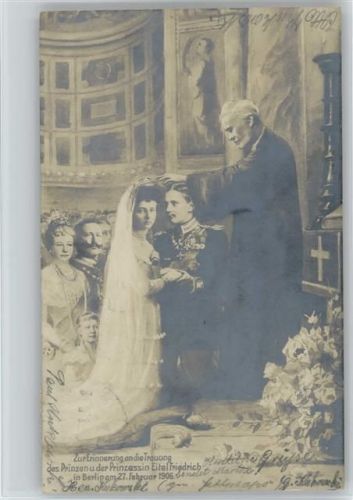 Hochzeit Prinzen Eitel Friedrich 1906 Fotomontage