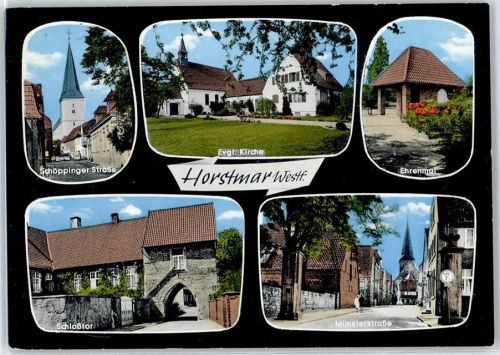 48612 W4435 Horstmar , Westf - Kriegerdenkmal , Münsterstrasse