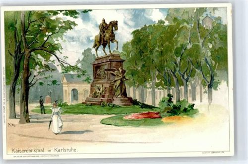Karlsruhe Künstlerkarte (Kley), Kaiserdenkmal
