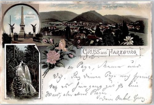 Bad Harzburg Canossa-Säule, Bismarck-Denkmal, Radau-Wasserfall
