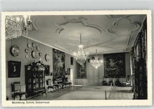 Bückeburg Schloß Innenaufnahme Gobelinsaal