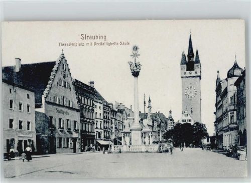 Straubing Theresienplatz Dreifaltigkeits-Säule