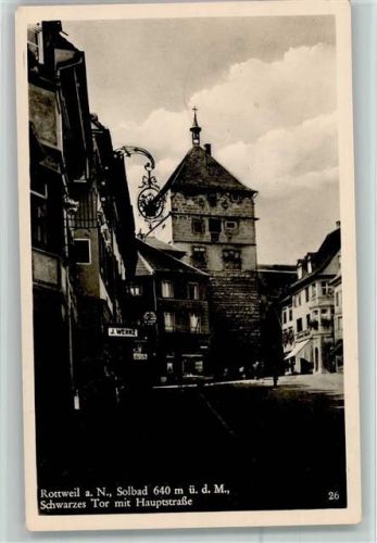 Rottweil Schwarzes Tor mit Hauptstraße
