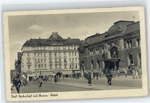 Kiel 1943 Bahnhof und Hansa Hotel