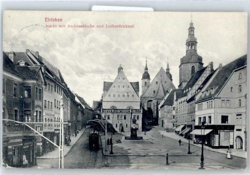 Lutherstadt Eisleben Marktplatz, Andreaskirche, Lutherdenkmal