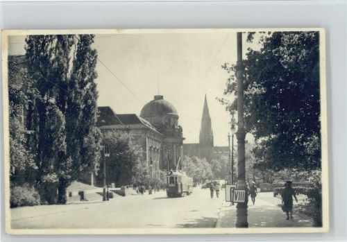 1944 - Posen Foto AK Straßenbahn