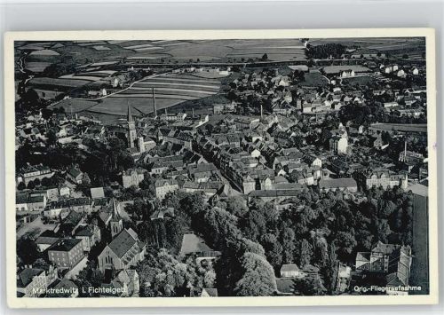 Marktredwitz Kirche 1964 Luftbild Bauwerke