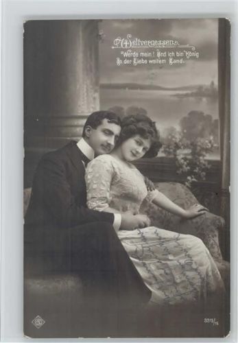 1913 Weltvergessen Liebespaar