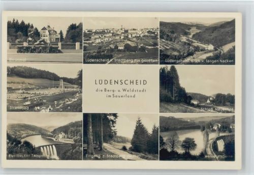 Lüdenscheid Ehrenmal Strandbad Fuelbecker Talsperre Stadtberg Versetalsperre Schloß Neuenhof