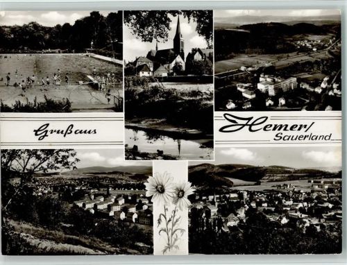 Hemer Freibad Kirche Ortsansichten Mehrfachaufnahme