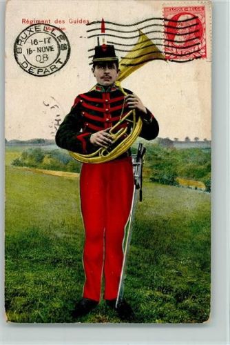 Regiment des Guides 1908 AK Belgien