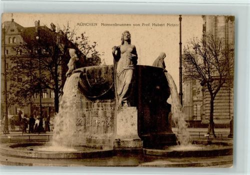 München 1910 Nornebrunnen von Prof. Hubert Netzer